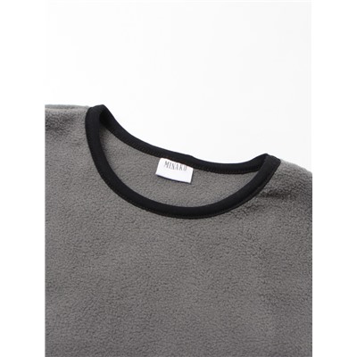 Свитшот флисовый детский MINAKU: Fleece Soft, цвет графит, рост 116 см