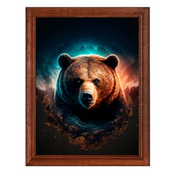 POSV-0349 Постер в рамке 17x23см Медведь