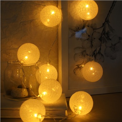 Гирлянда светодиодная 2 м 10 LED 1 режим / GN9 /уп 60/шар 5 см