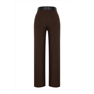 Ограниченная серия Brown Wide Leg Aruged Teachving Bants Twoss24pl00104