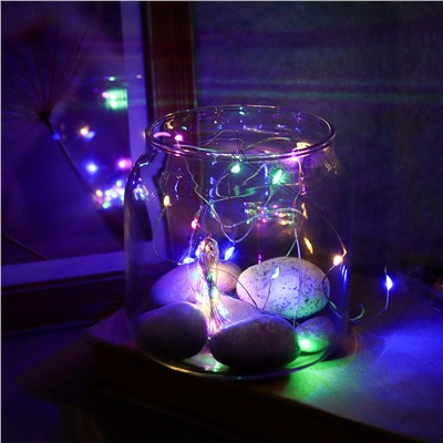 Гирлянда светодиодная нить 3 м 30 LED / GN25 /уп 10/200/300/разноцветный