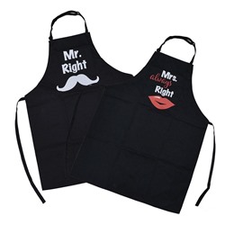 Парные фартуки "Mr. Right/ Mrs. always Right"