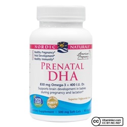 Nordic Naturals Prenatal DHA 500 мг 90 мягких капсул