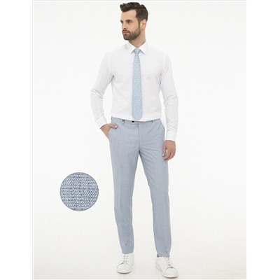 Светло -голубой бывший. Тканевые штаны Slim Fit