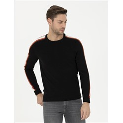 Black Slim Fit Bike Yaka Knitwear свитер