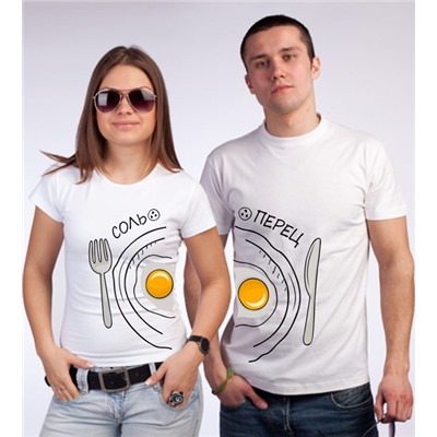 Футболка женская "Соль и перец" яичница SALE