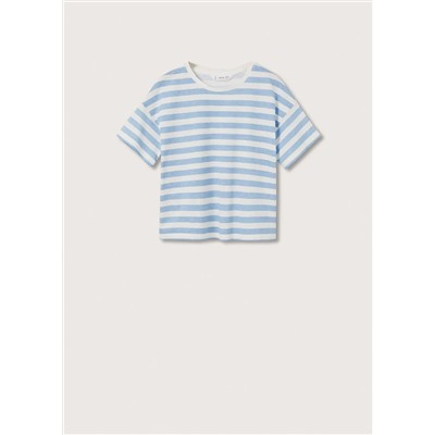 Camiseta algodón rayas -  Niña | MANGO OUTLET España