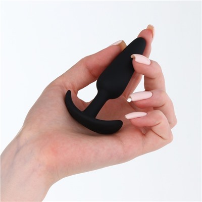 Анальная пробка конус, силикон Soft-touch, 22×85 мм, черный