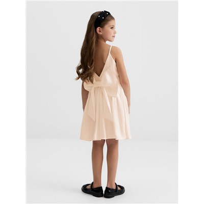 Платье для девочки, MINAKU :Party Dress, цвет молочный, рост 128 см