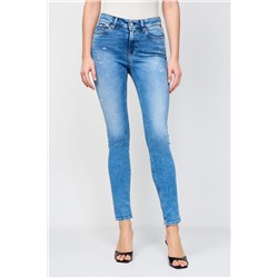 Vaquero skinny fit de tiro alto Luzien - Azul