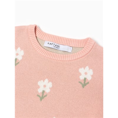 Джемпер детский KAFTAN Flowers, размер 34 (122-128 см)