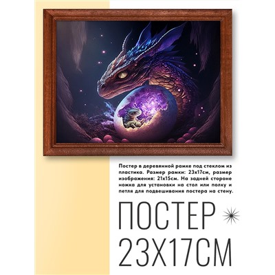 POSG-0242 Постер в рамке 23x17см Дракон
