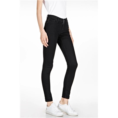Vaquero skinny fit de tiro alto Luzien - Negro
