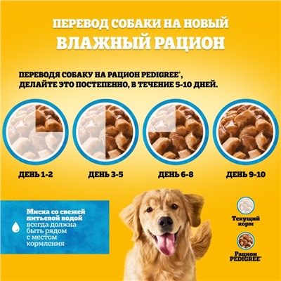 Влажный корм Pedigree для собак телячья печень, желе, пауч,  85 г