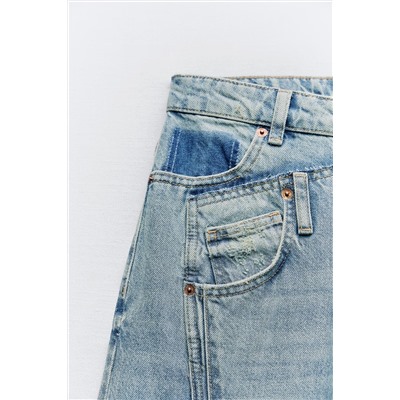 JEANS TRF WIDE LEG TIRO MEDIO DECONSTRUIDO