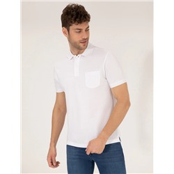 Белый обычный посадка Polo Yaka Basic t -For