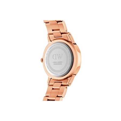 Reloj de acero Iconic Link Amber - 28 mm - Rosa dorado y marrón