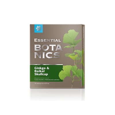 Гинкго билоба и байкальский шлемник - Essential Botanics 30 капсул