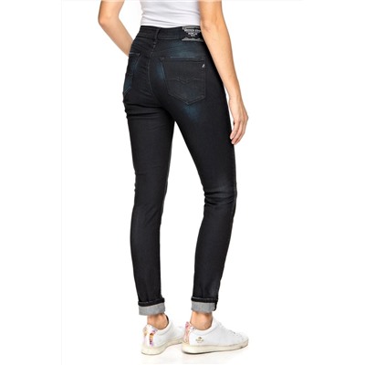 Vaquero skinny fit de tiro alto Luzien - Azul oscuro