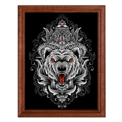 POSV-0064 Постер в рамке 17x23см Медведь