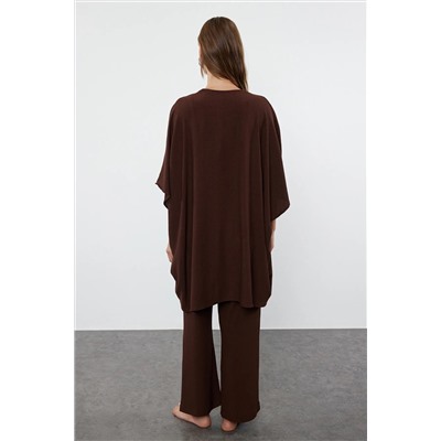 Brown Plaing Brown Kimono Pants Banks Teamtbess23au00149