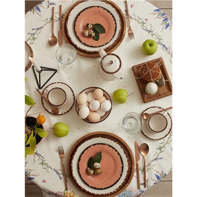 Скатерть Этель Spring easter d=214 см +/-3 см, 100% хлопок, саржа 190 г/м²