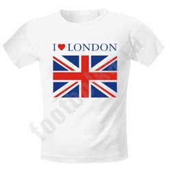 Футболка "I love LONDON" с британским флагом