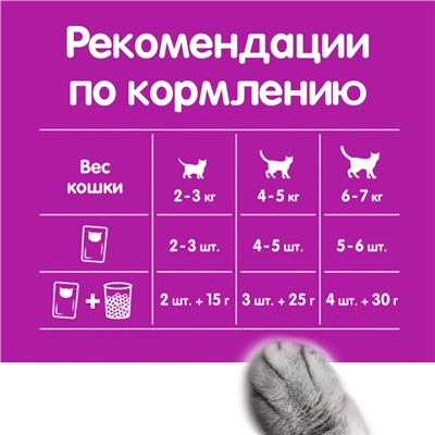 Влажный корм Whiskas для кошек, курица /индейка, паштет, 75 г