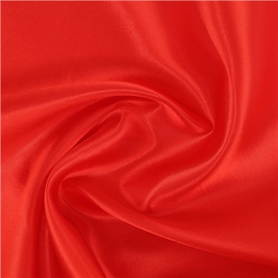Ткань для рукоделия, атлас, однотонный красный, лоскут 50 × 50 см