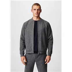 Sudadera bomber textura -  Hombre | MANGO OUTLET España