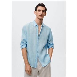 Camisa regular fit 100% lino -  Hombre | MANGO OUTLET España