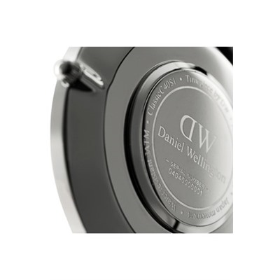 Reloj de cuarzo de poliéster Classic Cornwall - Negro y plateado