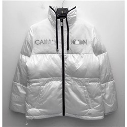 Женская стеганая хлопковая куртка с капюшоном из водонепроницаемой ткани  CALVIN KLEI*N