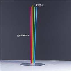 Стойка для шаров 41 см, d=6 мм, МИКС (в упаковке один цвет)