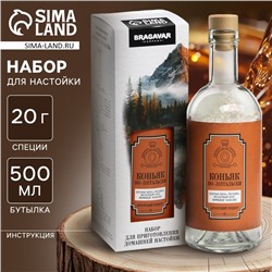 Подарочный набор для приготовления настойки «Коньяк по латгальски», набор трав и специй 6 г., бутылка 500 мл., инструкция