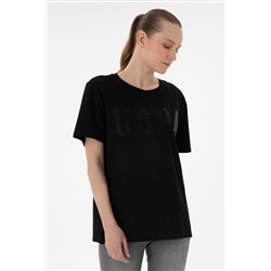 Женщина черная базовая T -Fish Surprise Discount в корзине