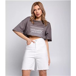Джинсовые шорты #КТ6027, белый