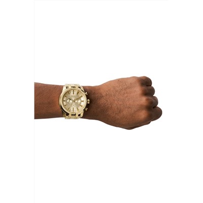 Reloj de cuarzo de acero - Cronógrafo - Dorado