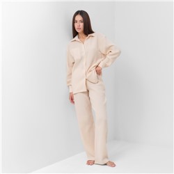 Комплект домашний женский (рубашка, брюки) KAFTAN Basic размер 48-50, молочный