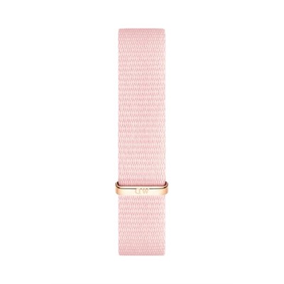 Reloj de cuarzo de tela y chapado en oro rosa Rosewater