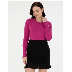 Fuşya Slim Fit Basic Kazakh