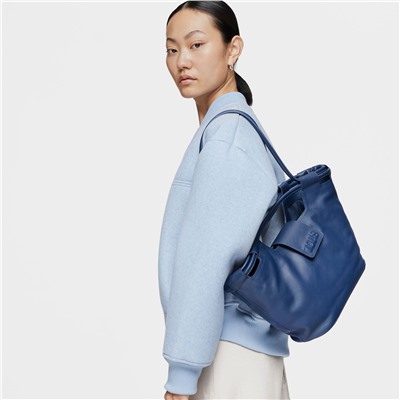 Bolso capazo Sun - cuero - azul marino