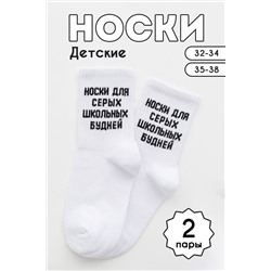 Носки детские Школьные будни (набор 2 пары)
