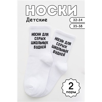 Носки детские Школьные будни (набор 2 пары)