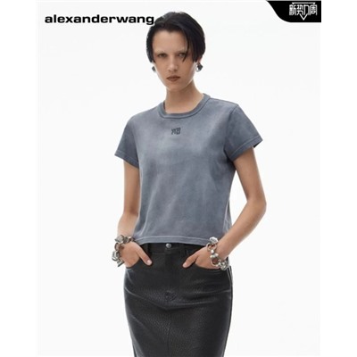 Повседневная футболка из плотного хлопка Alexander Wan*g  ОРИГИНАЛ!