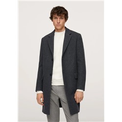 Abrigo lana pata de gallo -  Hombre | MANGO OUTLET España