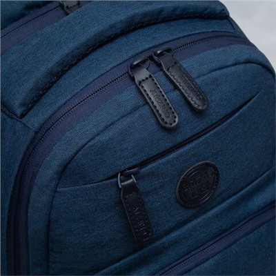 Рюкзак GRIZZLY школьный, укрепленная спинка, 2 отделения, для девочек, BLUE/ORANGE, 43х27,5х16 см, RD-341-2/3