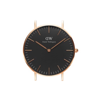 Reloj de cuarzo de piel y chapado en oro rosa Reading