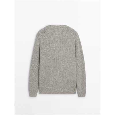 Jersey punto con algodón cuello redondo