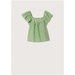 Blusa cuadros vichy -  Niña | MANGO OUTLET España